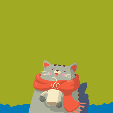 Grey Blue Illustration Cold Weather Instagram Post